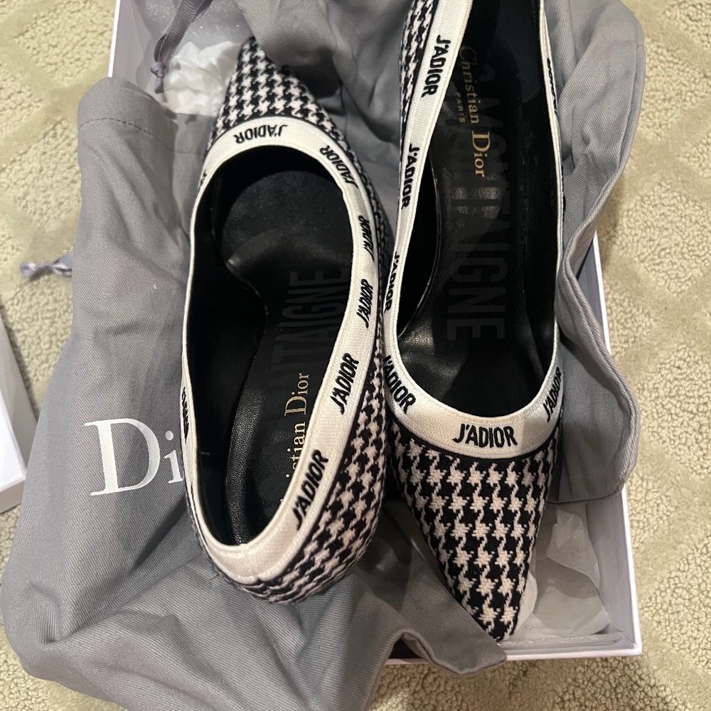 Dior J'Adior Houndstooth Heels - Never worn, size 40